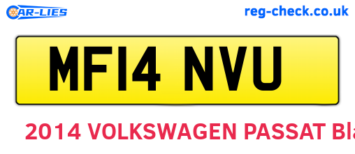 MF14NVU are the vehicle registration plates.