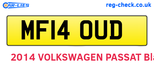 MF14OUD are the vehicle registration plates.