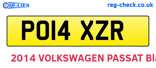 PO14XZR are the vehicle registration plates.