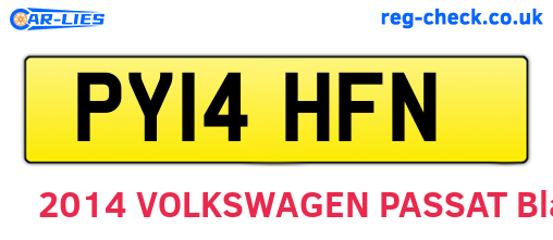 PY14HFN are the vehicle registration plates.
