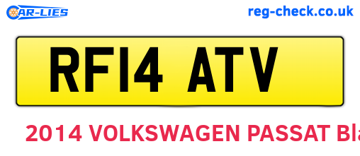RF14ATV are the vehicle registration plates.