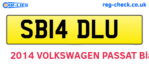 SB14DLU are the vehicle registration plates.