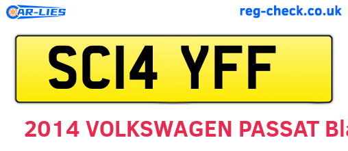 SC14YFF are the vehicle registration plates.