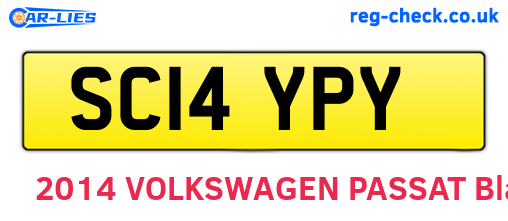 SC14YPY are the vehicle registration plates.
