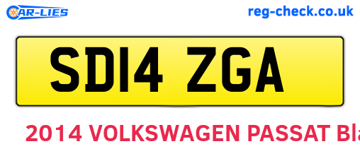 SD14ZGA are the vehicle registration plates.