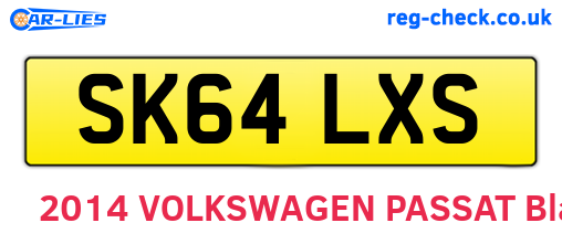 SK64LXS are the vehicle registration plates.