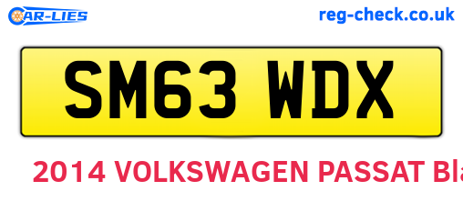 SM63WDX are the vehicle registration plates.