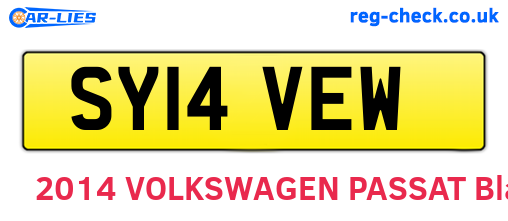 SY14VEW are the vehicle registration plates.