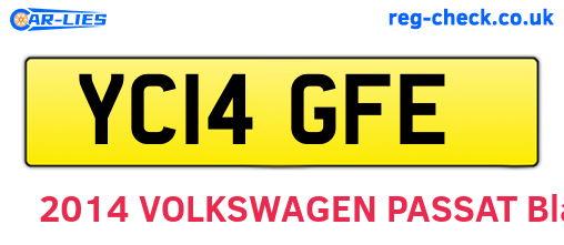 YC14GFE are the vehicle registration plates.
