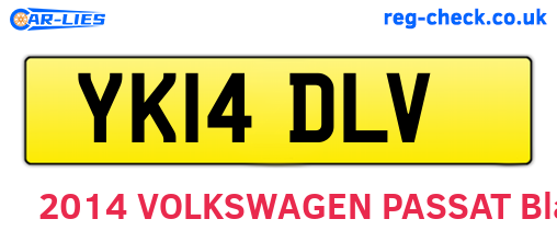 YK14DLV are the vehicle registration plates.