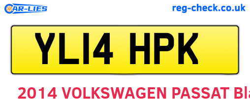YL14HPK are the vehicle registration plates.