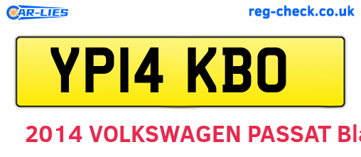YP14KBO are the vehicle registration plates.