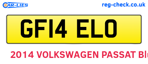GF14ELO are the vehicle registration plates.