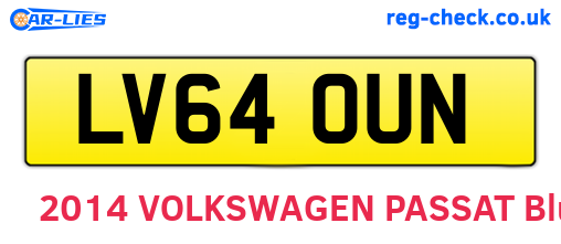 LV64OUN are the vehicle registration plates.
