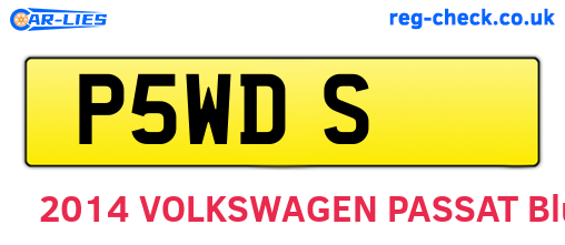 P5WDS are the vehicle registration plates.
