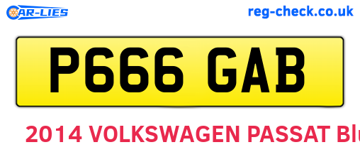 P666GAB are the vehicle registration plates.