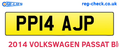 PP14AJP are the vehicle registration plates.