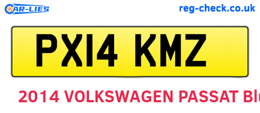 PX14KMZ are the vehicle registration plates.