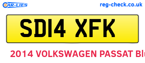 SD14XFK are the vehicle registration plates.