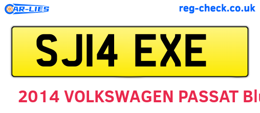 SJ14EXE are the vehicle registration plates.