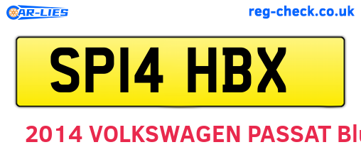 SP14HBX are the vehicle registration plates.