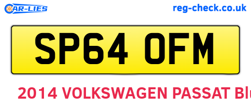 SP64OFM are the vehicle registration plates.