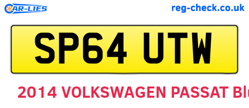 SP64UTW are the vehicle registration plates.