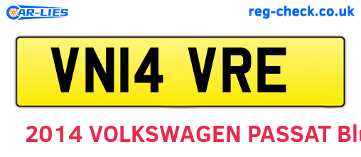 VN14VRE are the vehicle registration plates.