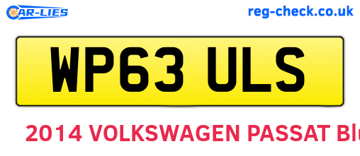 WP63ULS are the vehicle registration plates.