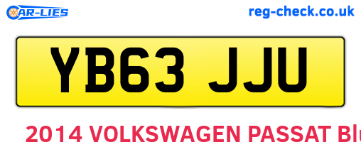 YB63JJU are the vehicle registration plates.