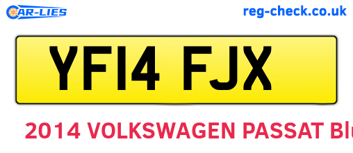 YF14FJX are the vehicle registration plates.