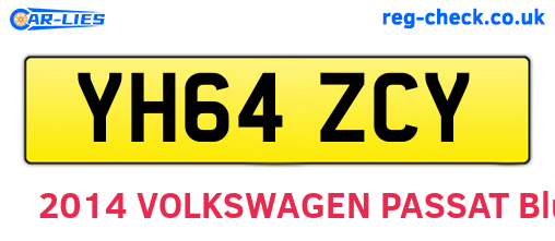 YH64ZCY are the vehicle registration plates.