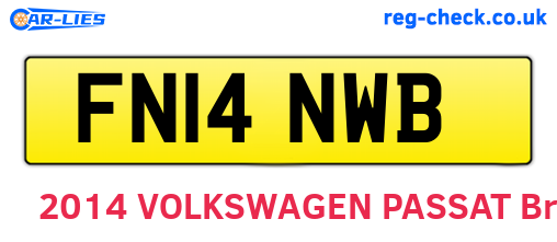 FN14NWB are the vehicle registration plates.