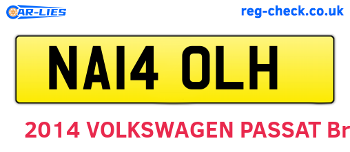 NA14OLH are the vehicle registration plates.