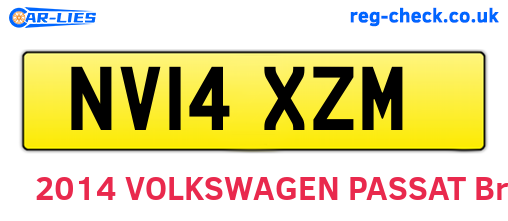 NV14XZM are the vehicle registration plates.