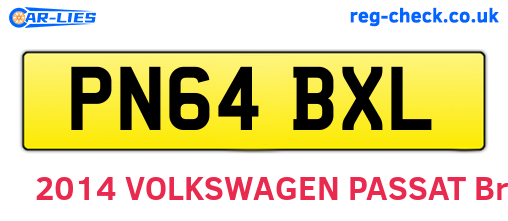 PN64BXL are the vehicle registration plates.