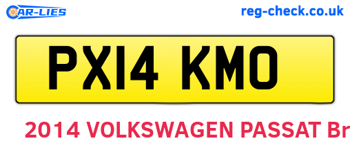 PX14KMO are the vehicle registration plates.