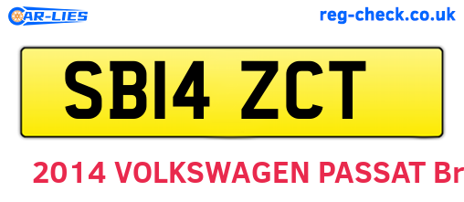 SB14ZCT are the vehicle registration plates.