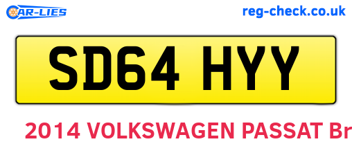 SD64HYY are the vehicle registration plates.