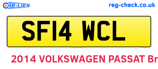 SF14WCL are the vehicle registration plates.