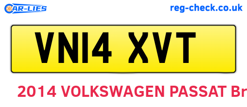 VN14XVT are the vehicle registration plates.