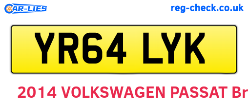 YR64LYK are the vehicle registration plates.