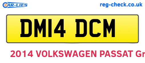 DM14DCM are the vehicle registration plates.