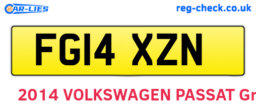 FG14XZN are the vehicle registration plates.