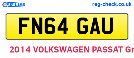 FN64GAU are the vehicle registration plates.