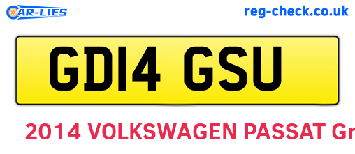 GD14GSU are the vehicle registration plates.