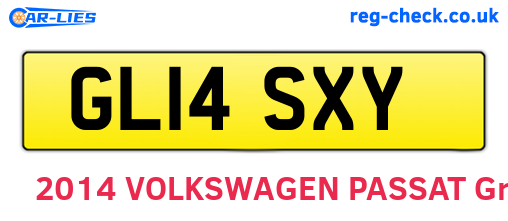 GL14SXY are the vehicle registration plates.