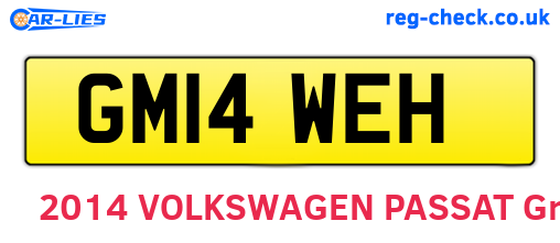 GM14WEH are the vehicle registration plates.