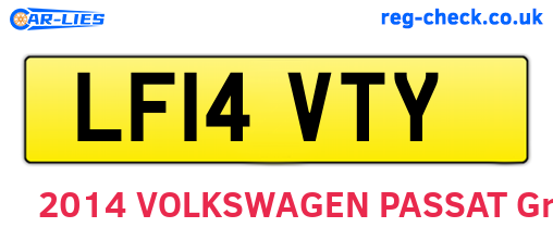 LF14VTY are the vehicle registration plates.