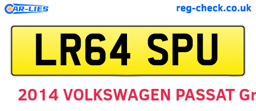 LR64SPU are the vehicle registration plates.